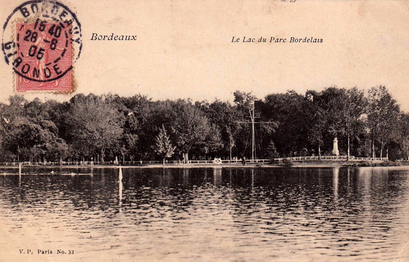 Carte postale ancienne Parc Bordelais - Lac 16 à Bordeaux