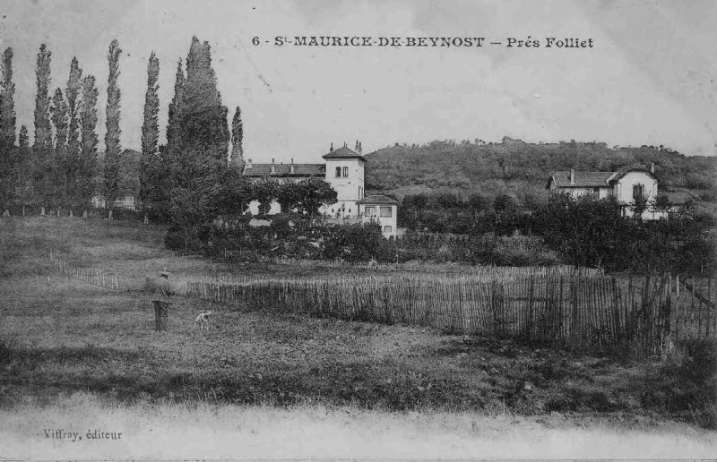 Carte postale ancienne Pré Folliet Saint-Maurice-de-Beynost - carte postale ancienne à Saint-Maurice-de-Beynost