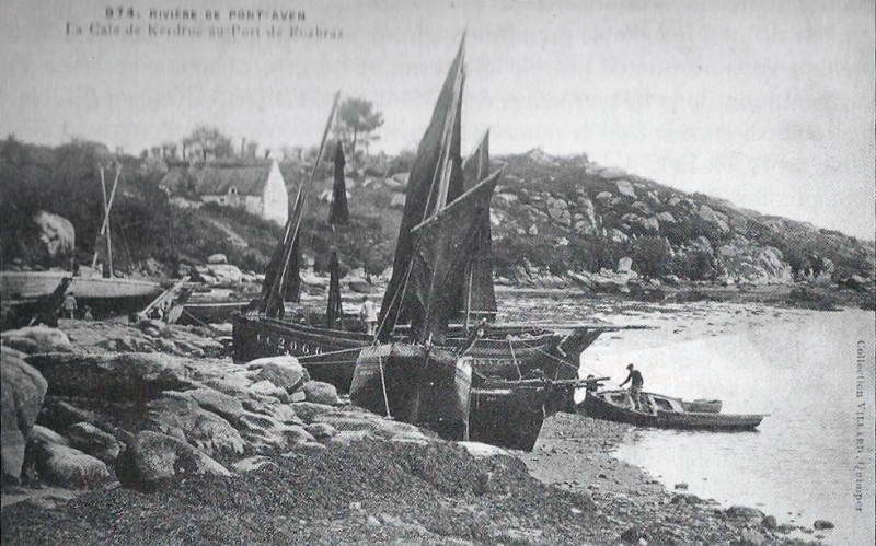 Carte postale ancienne Rosbraz La cale de Kerdruc