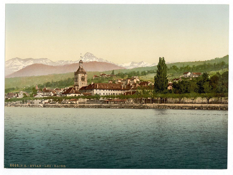 Carte postale ancienne Evian-les-Bains, Geneva Lake, Switzerland (i.e., France)-LCCN2001702431