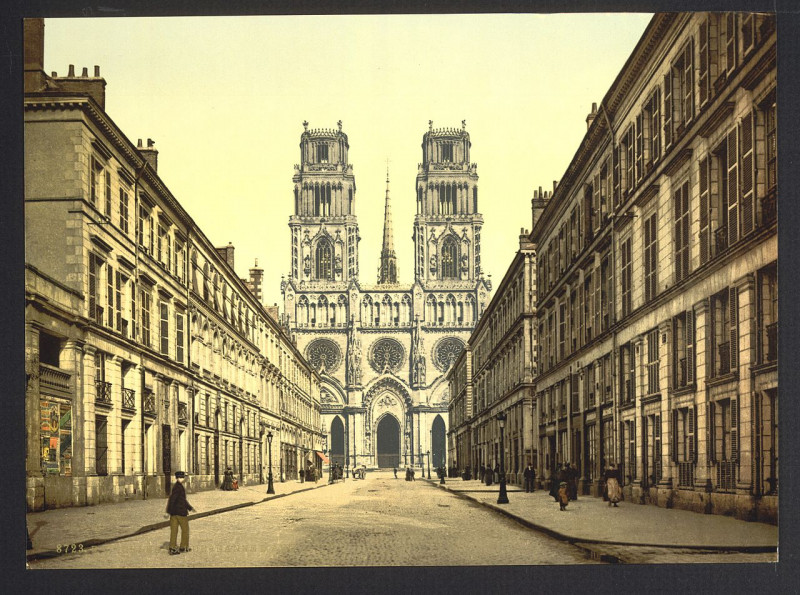 Carte postale ancienne Joan of Arc Street, Orléans, France-LCCN2001698499