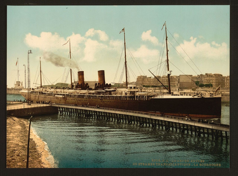 Carte postale ancienne La Boulogne, entering Havre, Havre, France-LCCN2001698401 au Havre