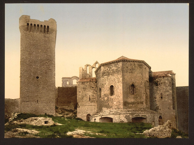 Carte postale ancienne Mont Majour Abbey (i.e., Abbaye de Montmajour), Orange, Provence, France-LCCN2001698593