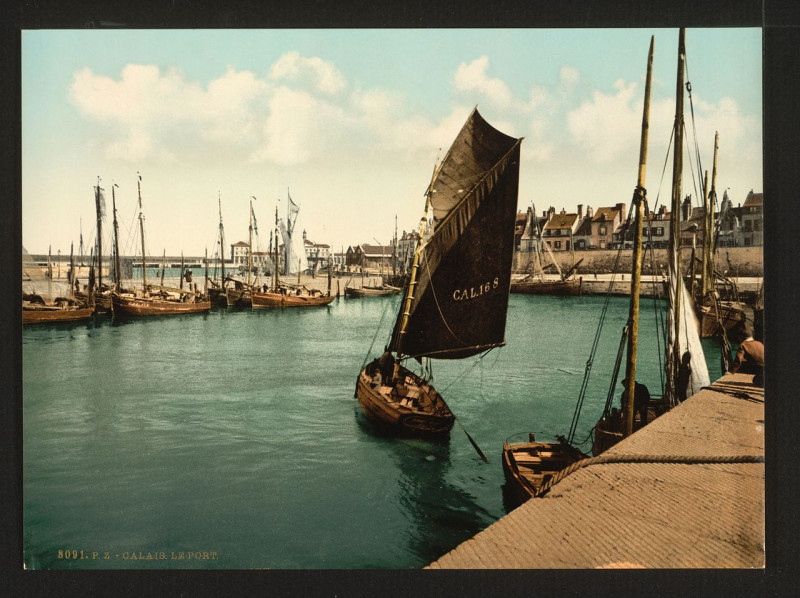 Carte postale ancienne The harbor, Calais, France-LCCN2001697614 à Calais