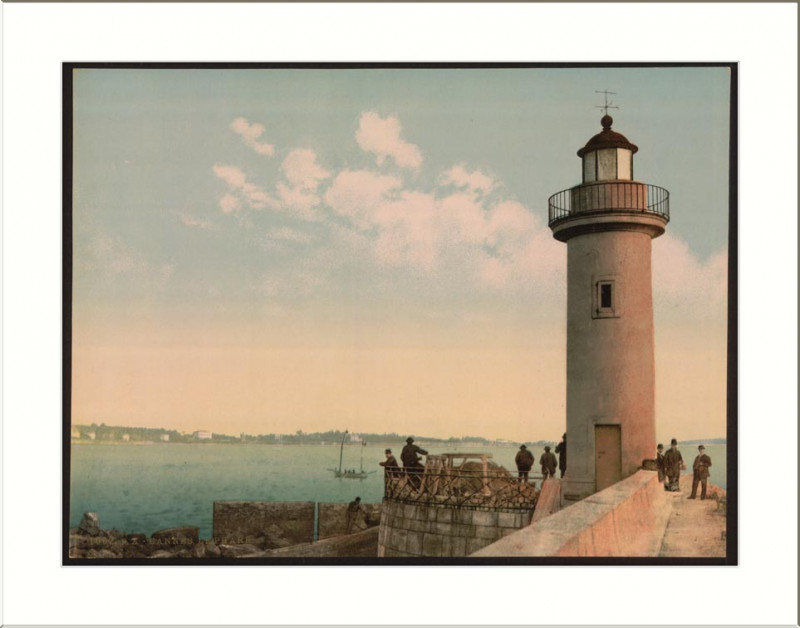 Carte postale ancienne Le phare Cannes Riviera à Cannes