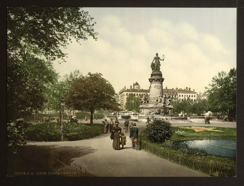 Carte postale ancienne Place Carnot, Lyons, France-LCCN2001698425 à Lyon