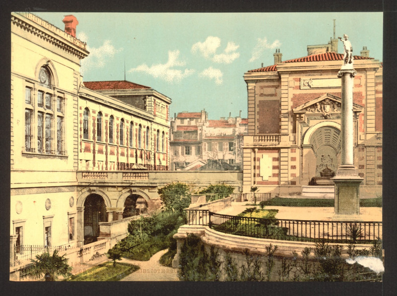 Carte postale ancienne Conservatoire de musique et la bibliotheque, Marseilles, France-LCCN2001698464 à Marseille