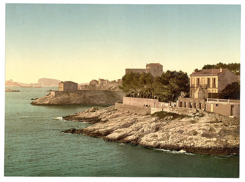 Carte postale ancienne Flickr - The Library of Congress - (Corniche Road, Marseilles, France) (LOC) à Marseille