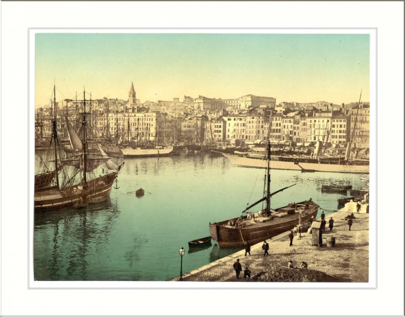 Carte postale ancienne Harbor and ships à Marseille