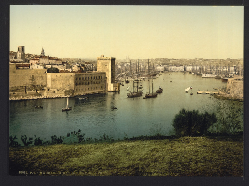 Carte postale ancienne Part of the old harbor, Marseilles, France-LCCN2001698460 à Marseille