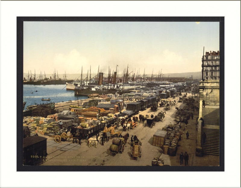 Carte postale ancienne Quay de la Joliette Marseilles France à Marseille