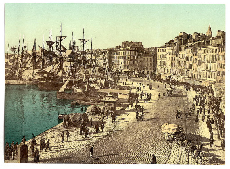 Carte postale ancienne The Library of Congress - (Old Harbor (Vieux-Port), Marseille, France) (LOC) à Marseille