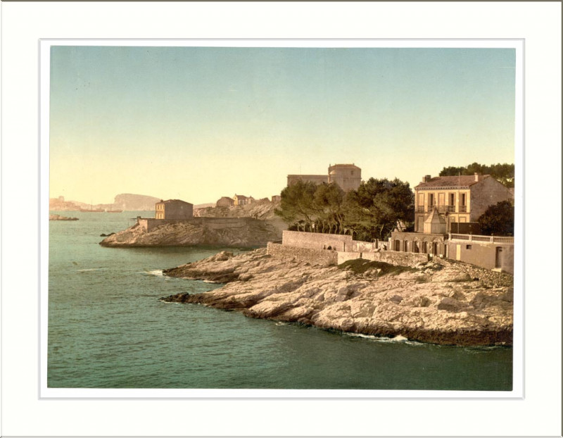 Carte postale ancienne Waterfront with buildings à Marseille