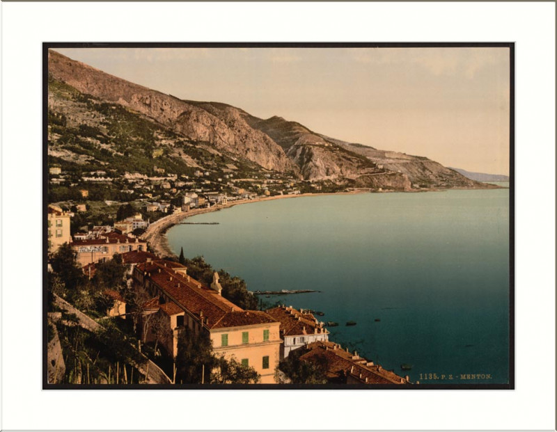 Carte postale ancienne General view Mentone Riviera