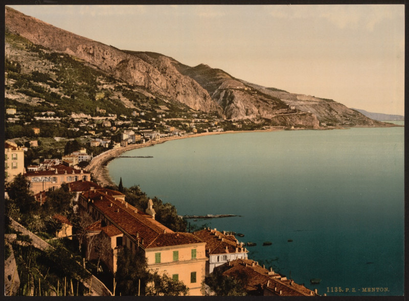 Carte postale ancienne General view, Mentone, Riviera-LCCN2001699308