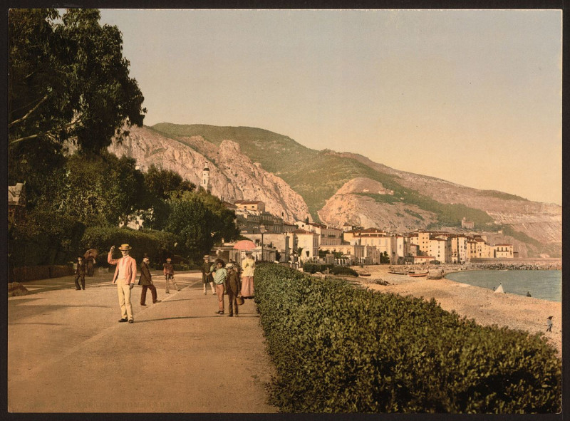 Carte postale ancienne Promenade du midi, Mentone, Riviera-LCCN2001699298