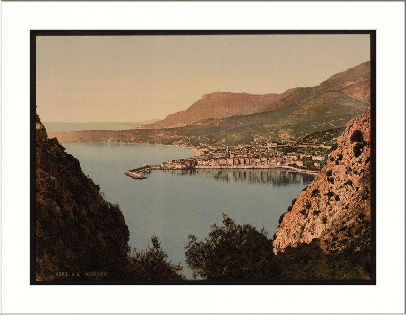Carte postale ancienne Seen from the cliffs Mentone Riviera