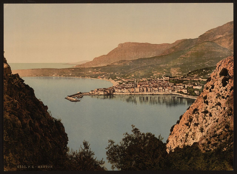 Carte postale ancienne Seen from the cliffs, Mentone, Riviera-LCCN2001699300