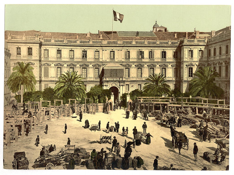 Carte postale ancienne The Library of Congress - (Palais de la Préfecture, Nice, France (Riviera)) (LOC)