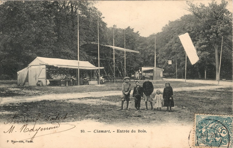 Carte postale ancienne Entrée du Bois, Clamart à Clamart