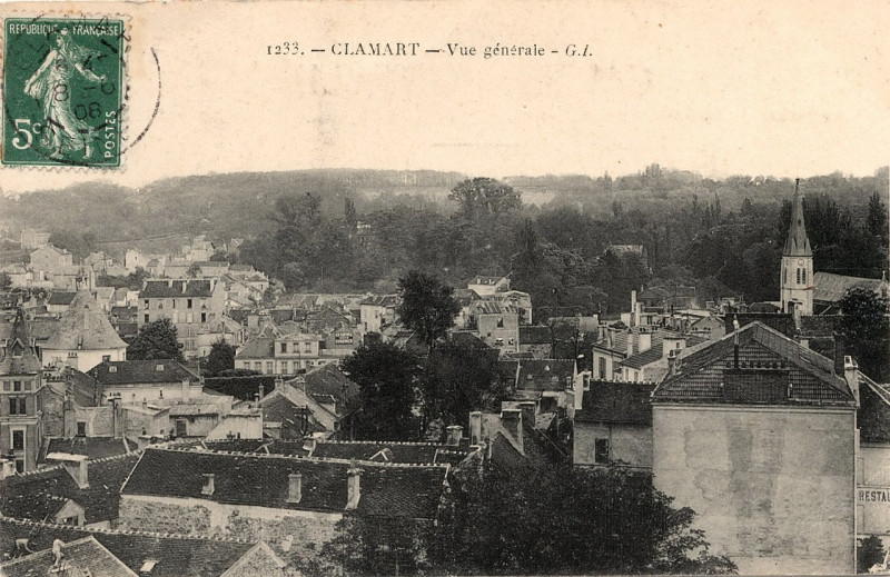 Carte postale ancienne Vue générale, Clamart à Clamart