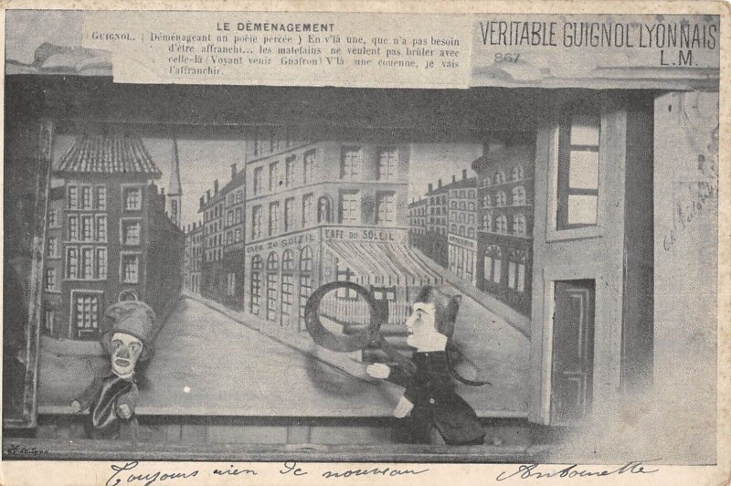 Carte postale ancienne Veritable Guignol Lyonnais