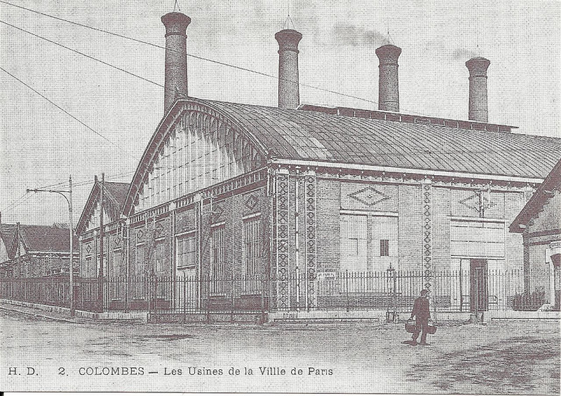 Carte postale ancienne Usine B élévatrice des eaux de Colombes 1 à Colombes