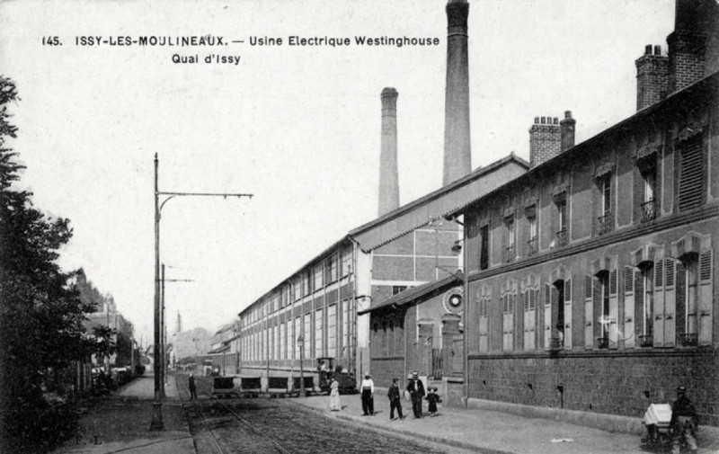 Carte postale ancienne Usine Electrique Westinghouse, quai d'Issy, Issy-les-Moulineaux à Issy-les-Moulineaux