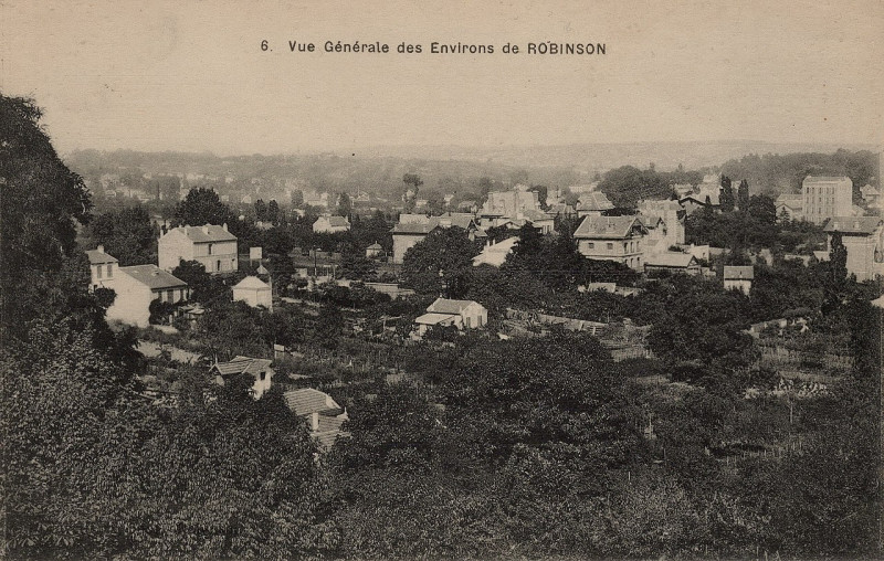 Carte postale ancienne Vue générale des environs de Robinson, Le Plessis-Robinson au Plessis-Robinson