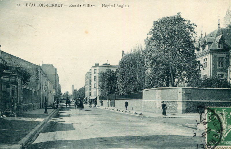 Carte postale ancienne Rue de Villiers Levallois à Levallois-Perret