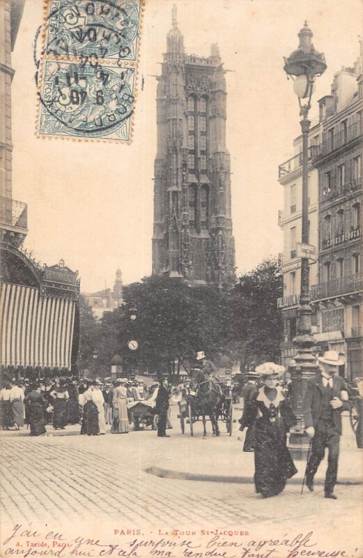 Carte postale ancienne Paris La Tour Saint Jacques
