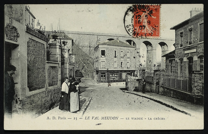 Carte postale ancienne Carte postale - Meudon - Le Viaduc - La crèche à Meudon