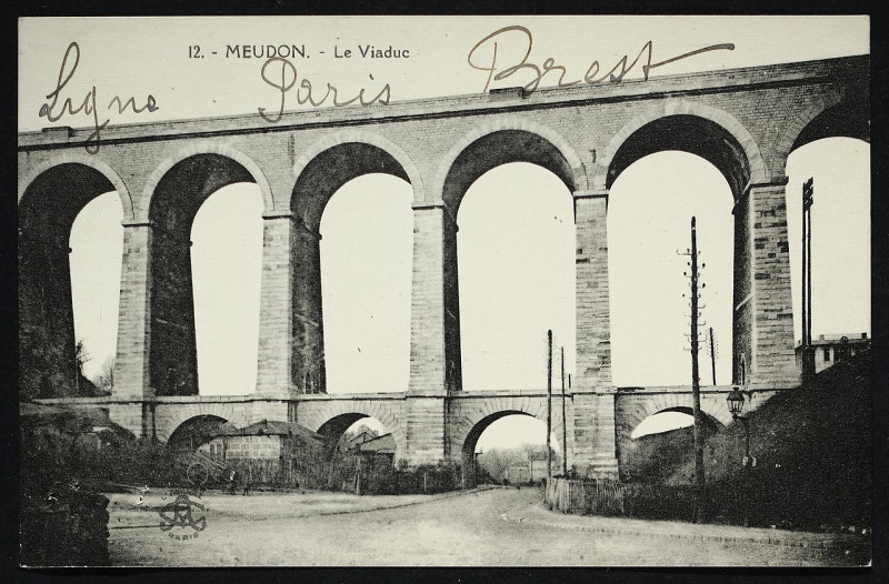 Carte postale ancienne Le Viaduc à Meudon