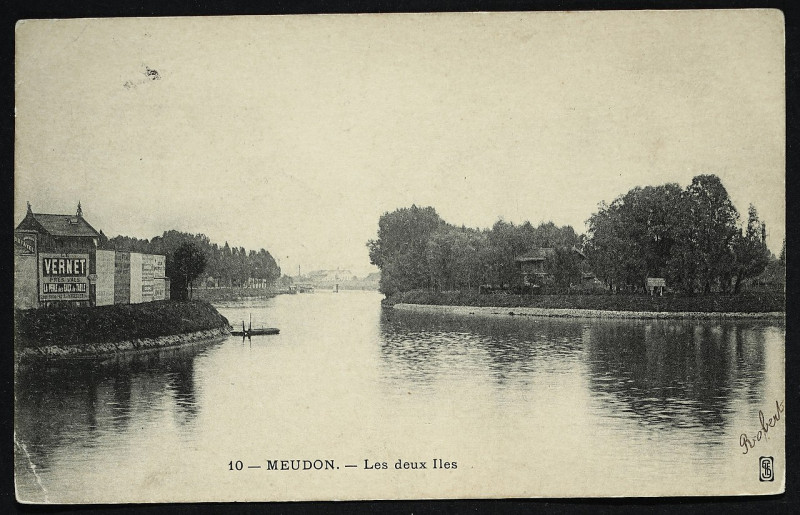 Carte postale ancienne Carte postale - Meudon - Les deux Iles à Meudon