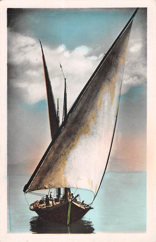Carte postale ancienne Voilier Sur Le Lac Leman