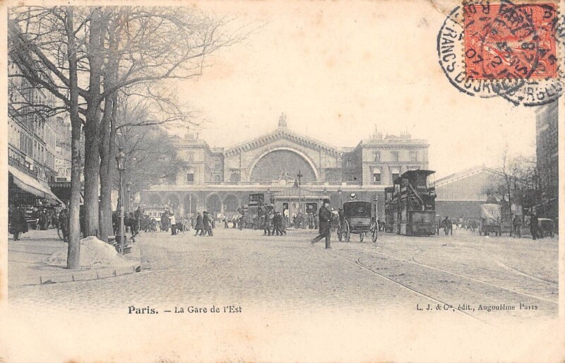 Carte postale ancienne Paris Gare De L'Est à Paris 10e