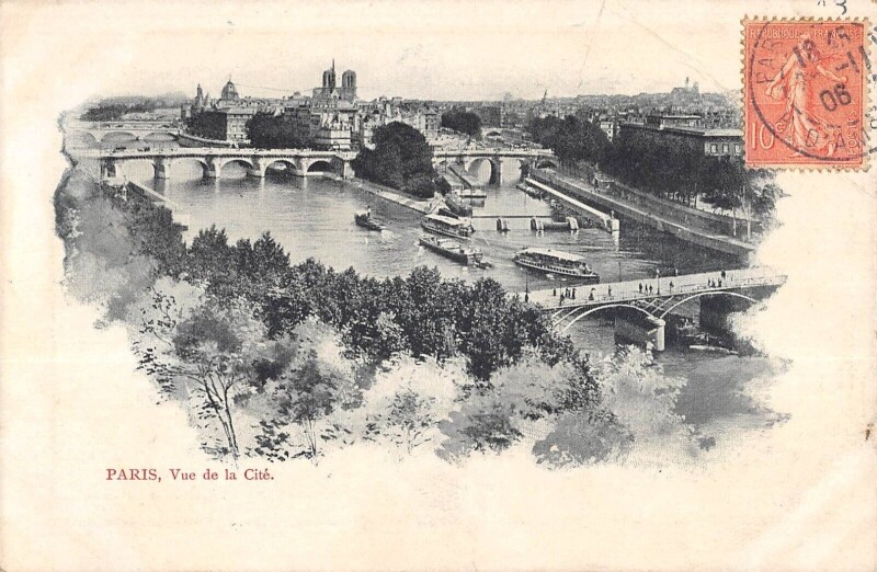Carte postale ancienne Paris Vue De La Cite