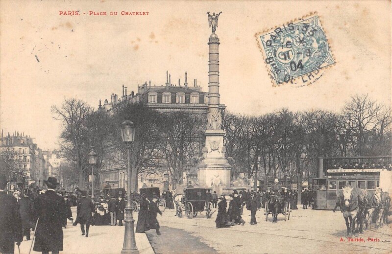 Carte postale ancienne Paris Place Du Chatelet