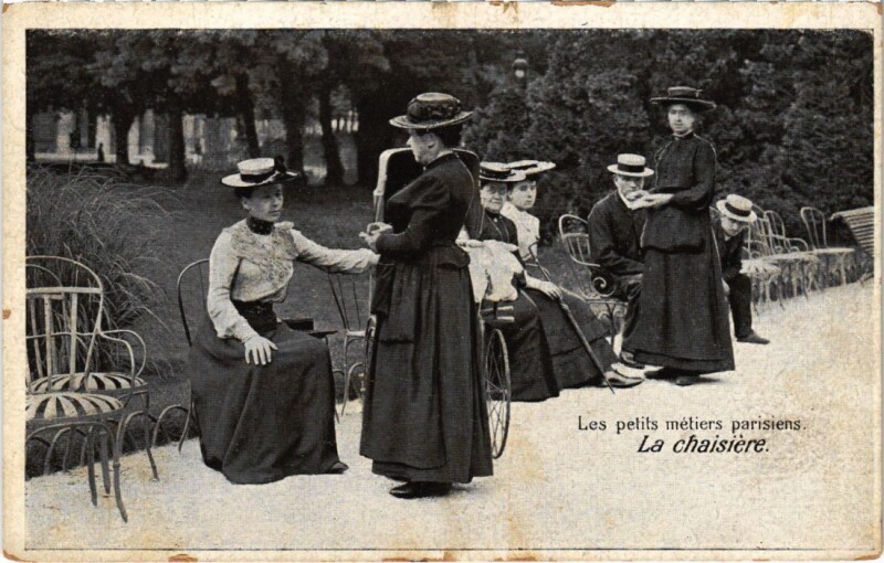Carte postale ancienne La chaisière à Paris 6e