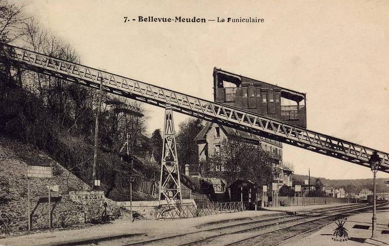 Carte postale ancienne Funiculaire-meudon1