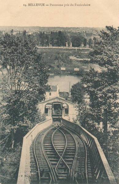 Carte postale ancienne Funiculaire-meudon2