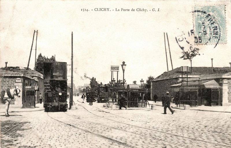Carte postale ancienne La Porte de Clichy à Paris 17e
