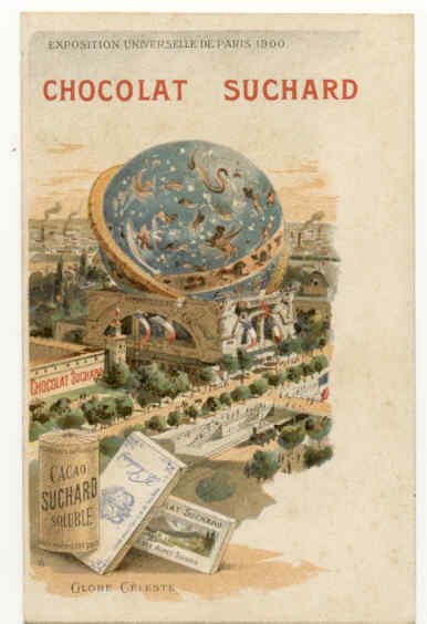 Carte postale ancienne Suchard - Globe céleste