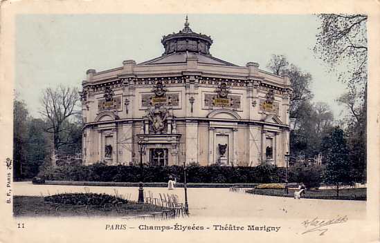 Carte postale ancienne Paris 8e - 11. Champs-Elysées - Théâtre Marigny à Paris 8e