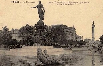 Carte postale ancienne Le Monument du Triomphe de la République - Place de la Nation à Paris 12e