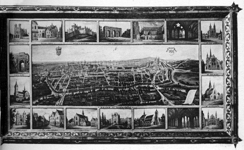 Carte postale ancienne Reims tableau reims par moneuze