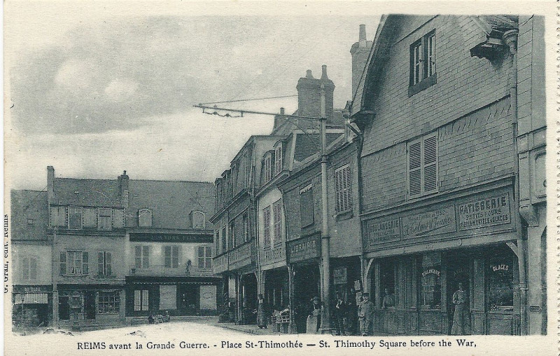 Carte postale ancienne Reims-Fr-51-place Saint Thimothée-avant 1914-B