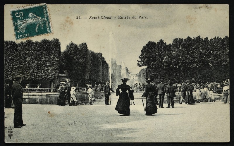 Carte postale ancienne Entrée du Parc à Saint-Cloud