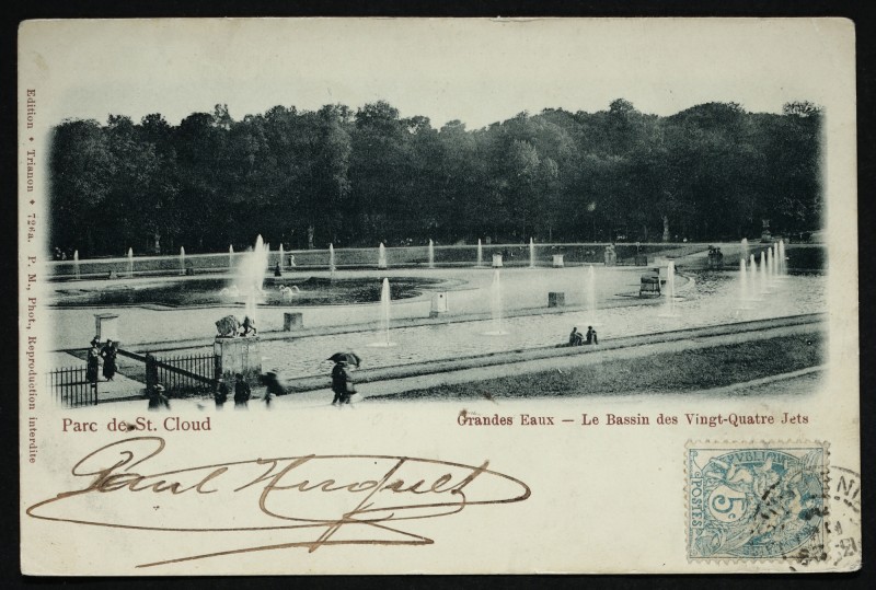 Carte postale ancienne Le Bassin des Ving-Quatre Jets à Saint-Cloud