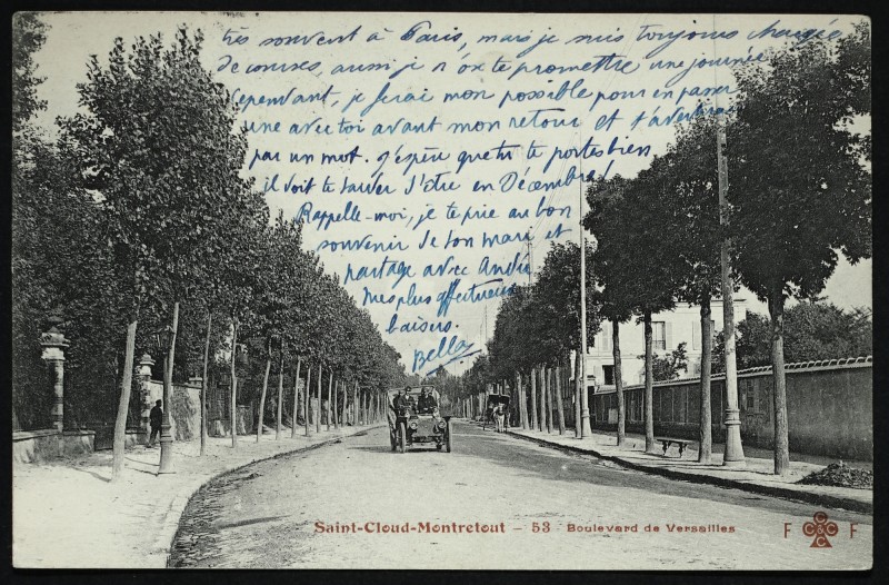 Carte postale ancienne Saint-Cloud Montretout - Boulevard de Versailles à Saint-Cloud